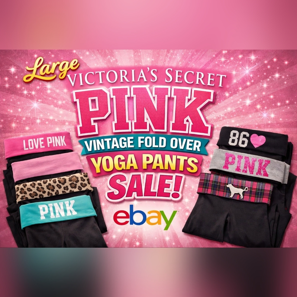 8pm BOGO Sale On 30 Pairs Of Large Victoria's Secret Pink Vintage Yoga Pants